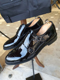 Sardinelli Florence Black Double Monk Strap Shoes