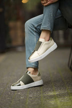 Sardinelli Forli Beige Laceless Slip-On Sneakers