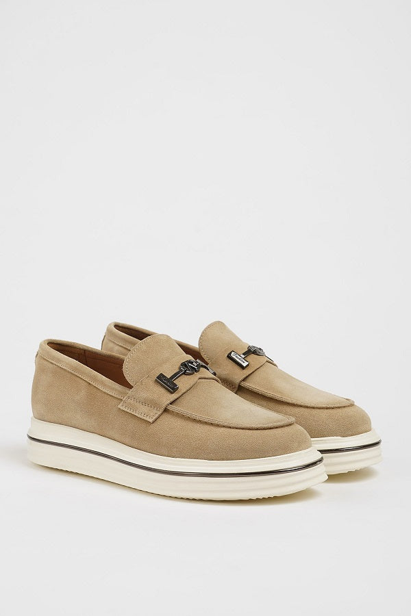 Sardinelli Forli Beige Suede Loafers