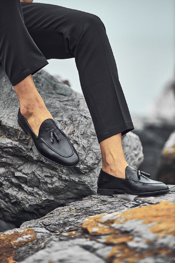 Sardinelli Forli Black Tassel Loafers