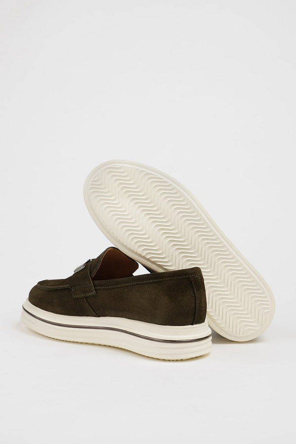 Sardinelli Forli Khaki Suede Loafers