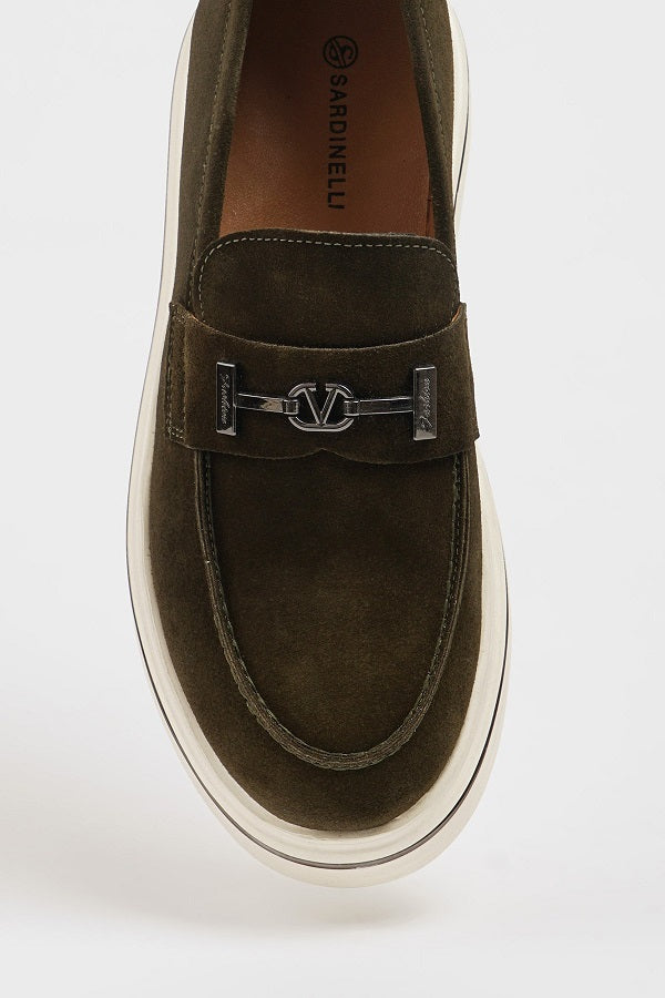 Sardinelli Forli Khaki Suede Loafers