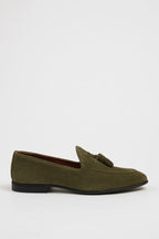 Sardinelli Forli Khaki Suede Tassel Loafers