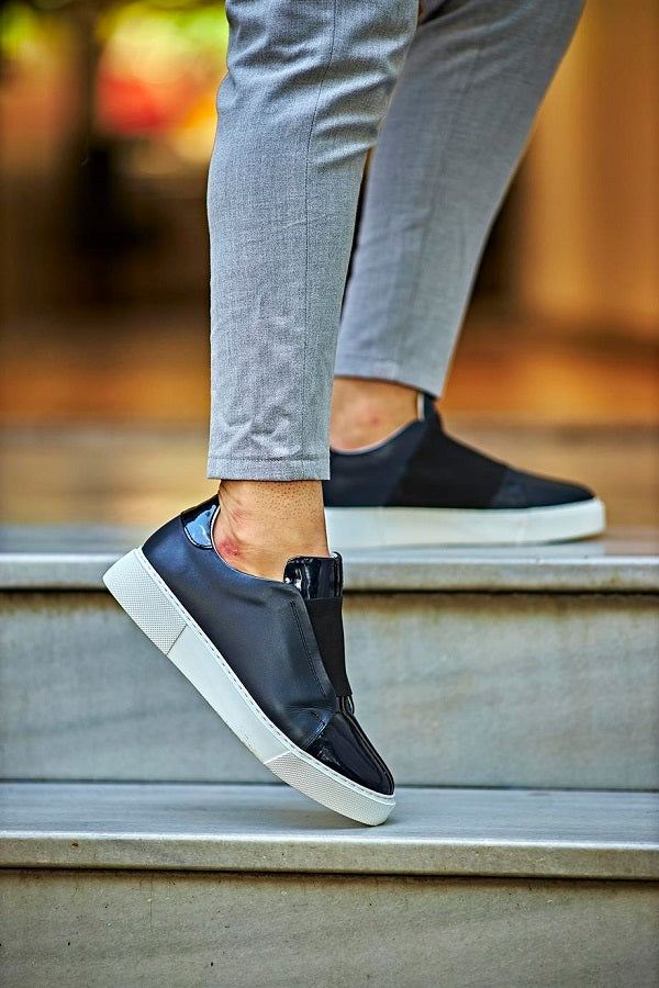 Sardinelli Forli Navy Blue Laceless Slip On Sneakers