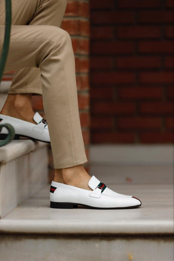 Sardinelli Heraklion White Bit Loafers