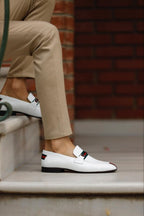 Sardinelli Heraklion White Bit Loafers