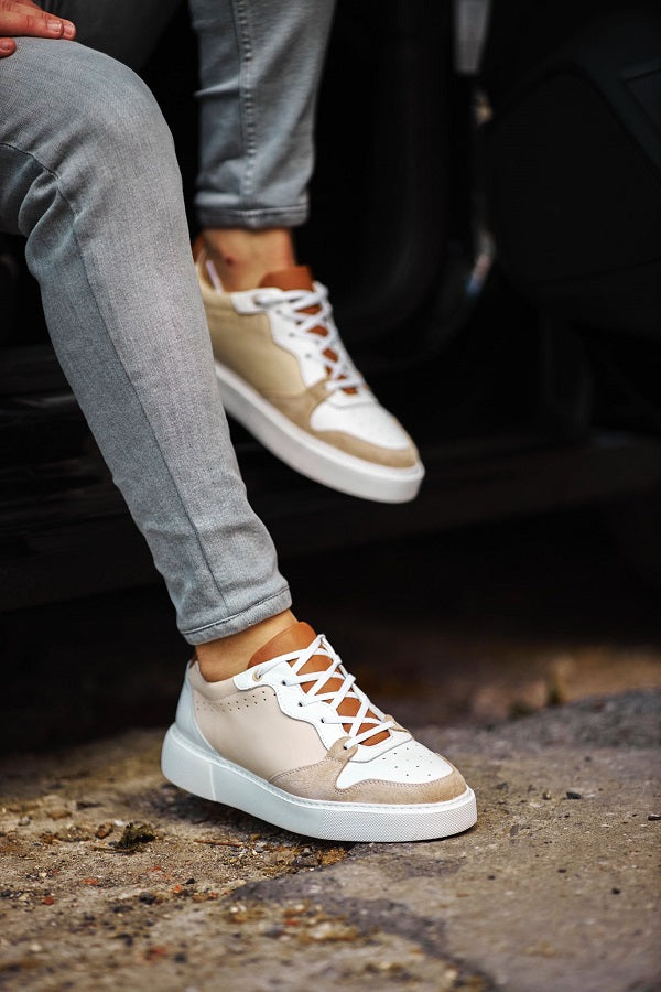 Sardinelli Lecce Beige Low Top Sneakers