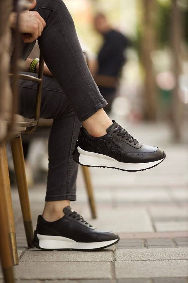 Sardinelli Lecce Mid Top Black Lace Sneakers