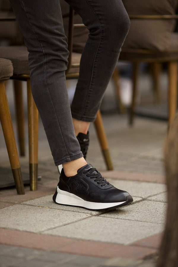 Sardinelli Lecce Mid Top Black Lace Sneakers