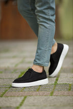 Sardinelli Lecce Black Slip-On Casual Shoes