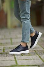 Sardinelli Lecce Blue Laceless Woven Slip-On Sneakers