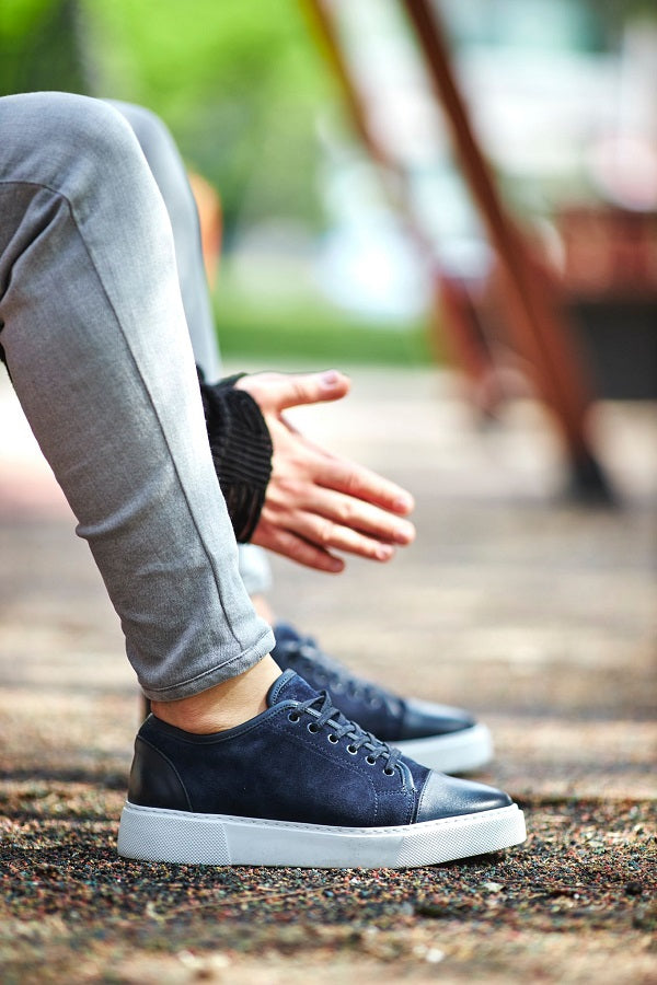 Sardinelli Lecce Blue Suede Sneakers