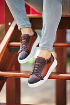 Sardinelli Lecce Monk Strap Brown Mid Top Sneakers