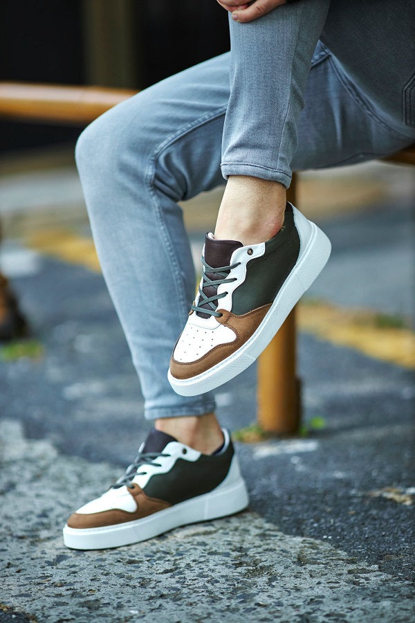 Sardinelli Lecce Camel White Low Top Sneakers