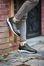 Sardinelli Lecce Laced Green High Top Sneakers