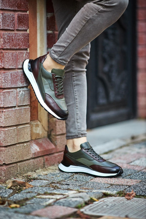 Sardinelli Lecce Laced Green High Top Sneakers