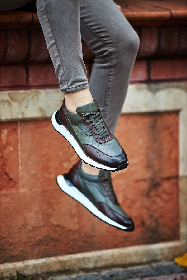 Sardinelli Lecce Laced Green High Top Sneakers