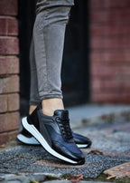 Sardinelli Lecce Navy Blue Laced High Top Sneakers