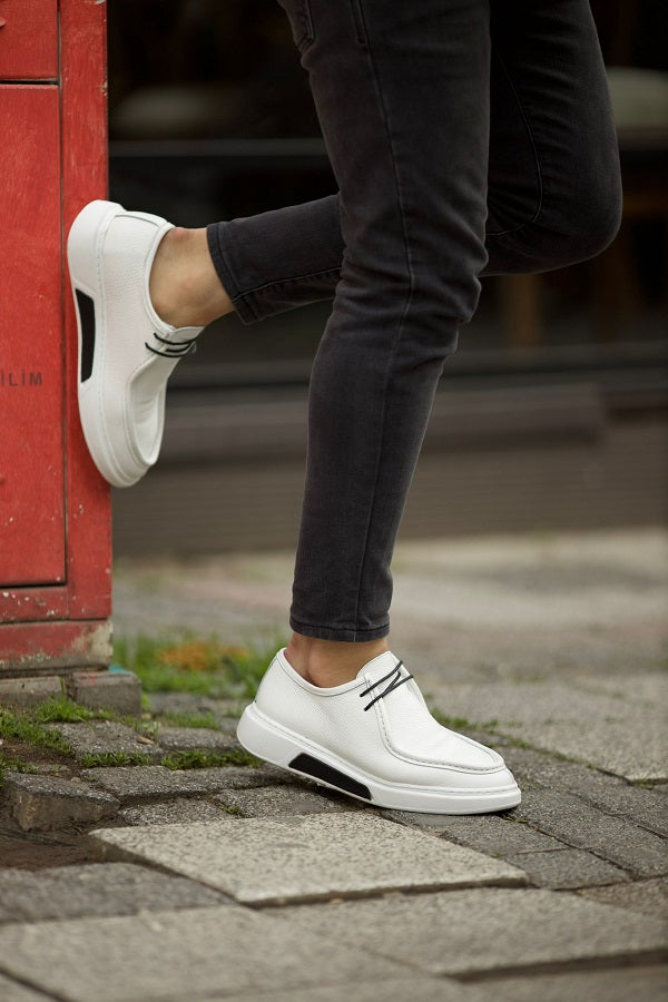 Sardinelli Lecce White Grain Slip-On Casual Shoes