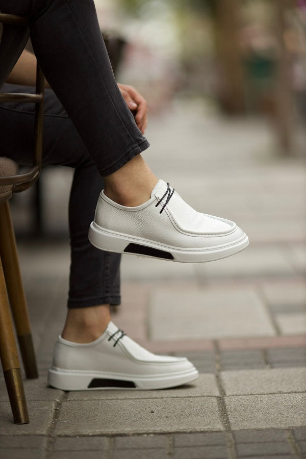 Sardinelli Lecce White Grain Slip-On Casual Shoes