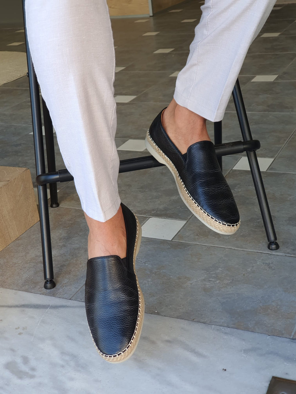Sardinelli Mantua Black Slip-On Loafers