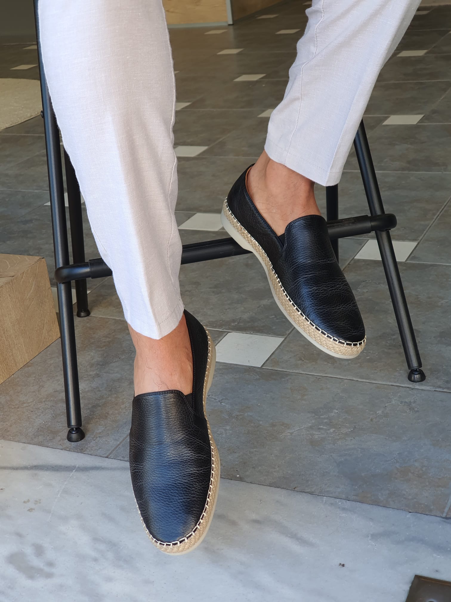 Sardinelli Mantua Black Slip-On Loafers