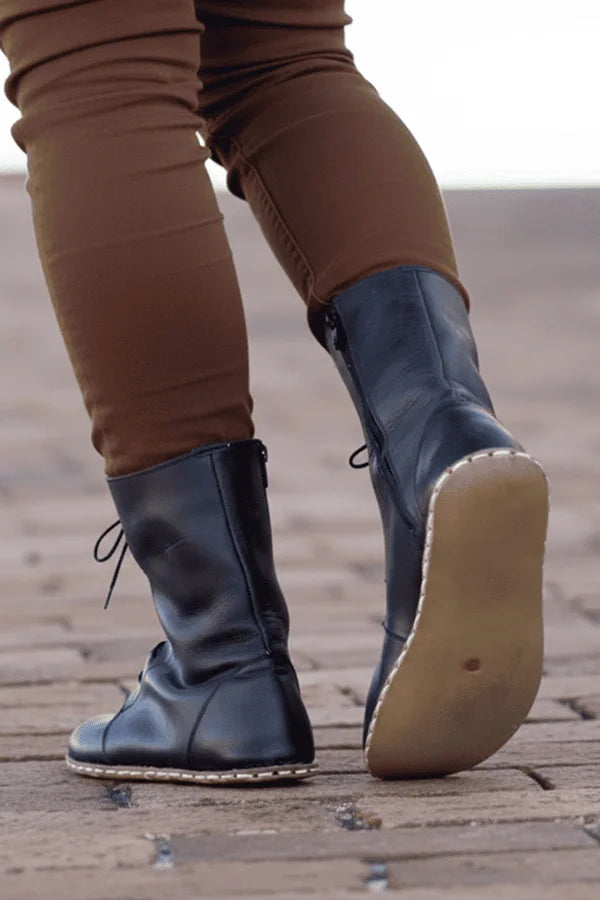 Sardinelli Men's Black Barefoot High Ankle Boots