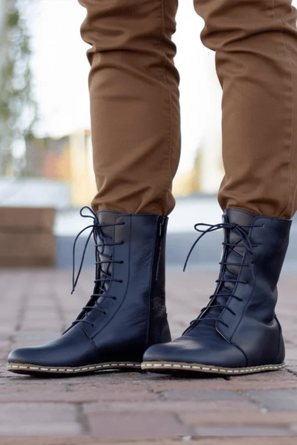 Sardinelli Men's Black Barefoot High Ankle Boots