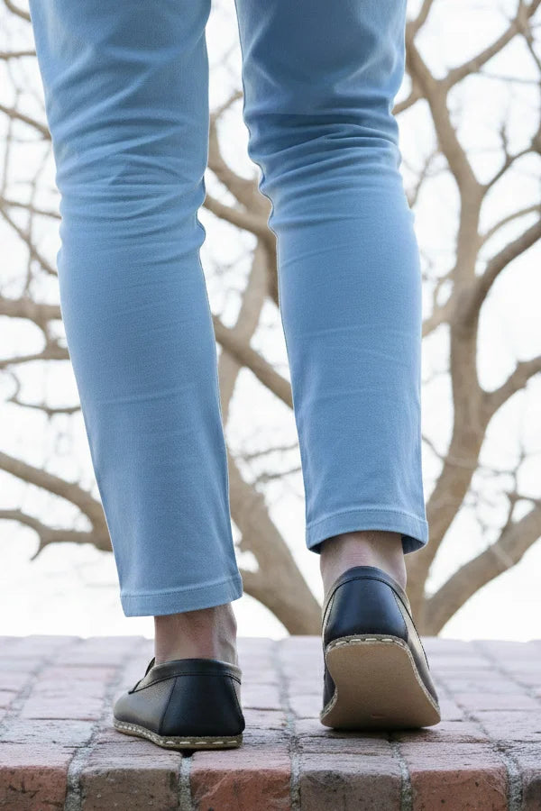 Black Barefoot Moccasins for Men