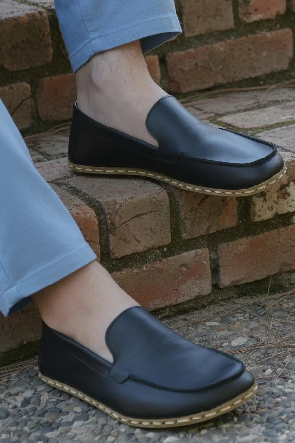 Men's Black Barefoot Moccasins