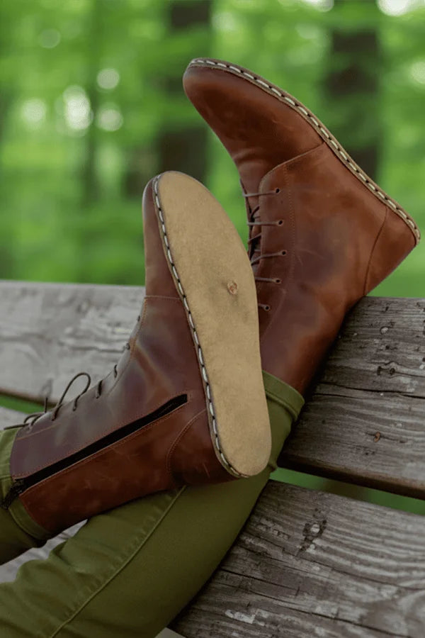 Sardinelli Men's Brown Barefoot High Ankle Boots