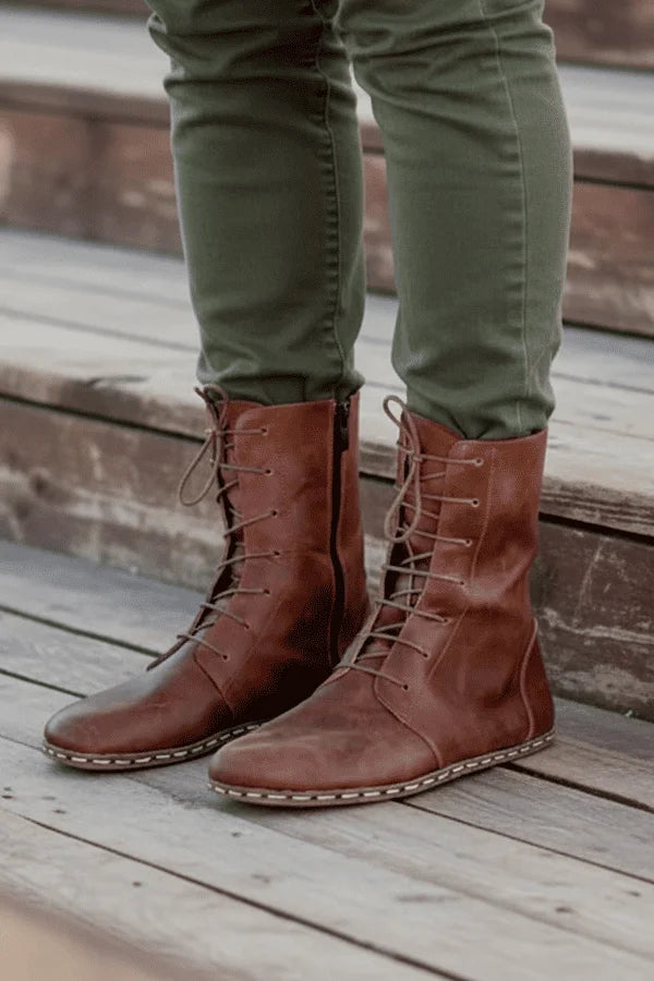 Sardinelli Men's Brown Barefoot High Ankle Boots