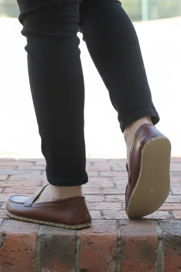 Men's Brown Leather Moccasins