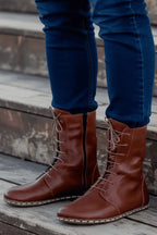 Sardinelli Men's Classic Brown Barefoot High Ankle Boots