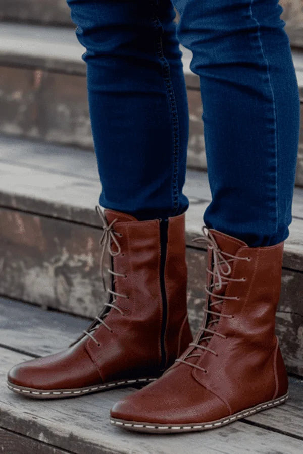 Sardinelli Men's Classic Brown Barefoot High Ankle Boots