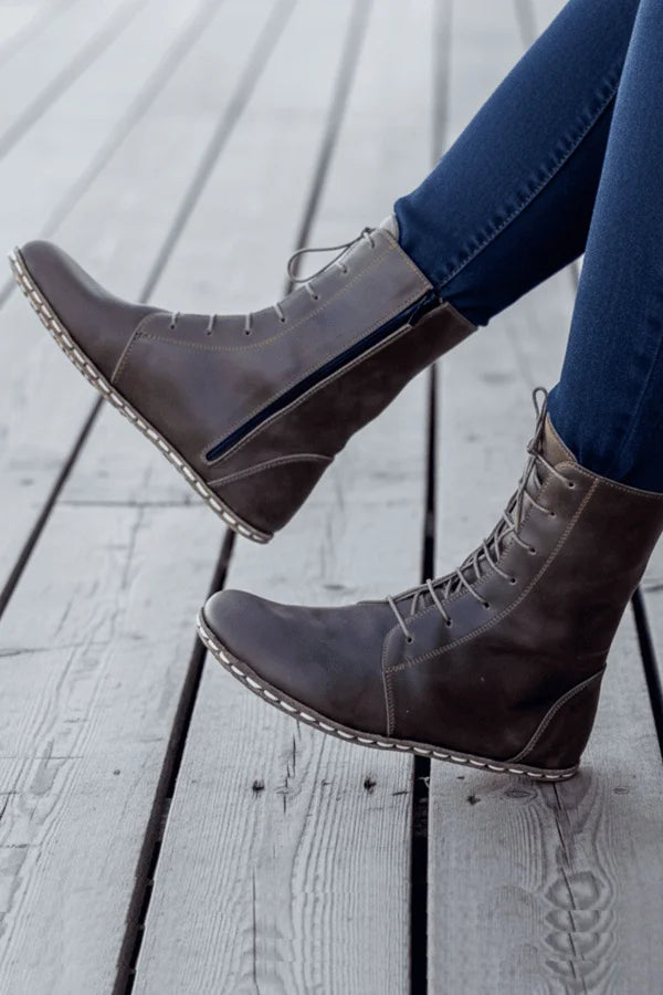 Sardinelli Men's Coffee Brown Barefoot High Ankle Boots