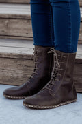 Sardinelli Men's Coffee Brown Barefoot High Ankle Boots