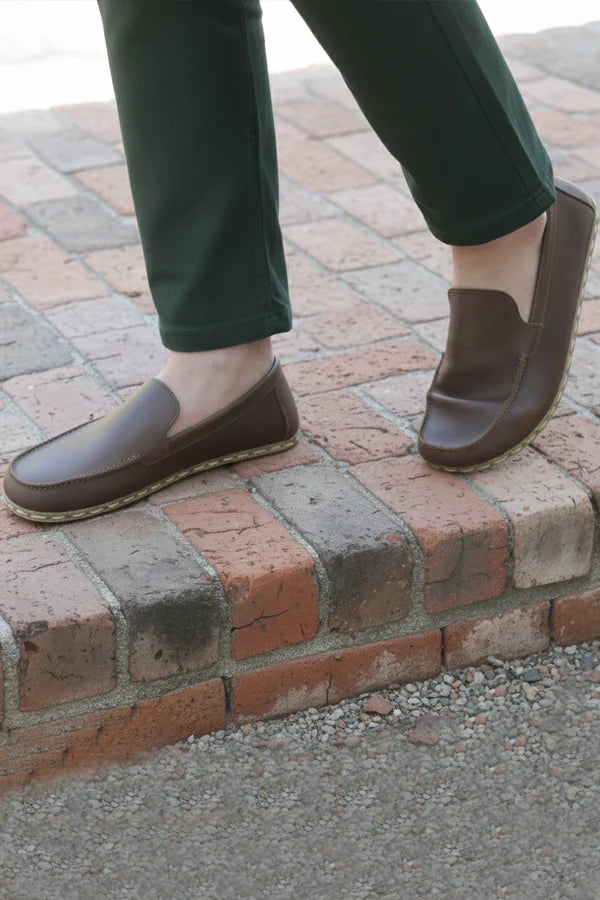 Coffee Brown Barefoot Moccasins for Men