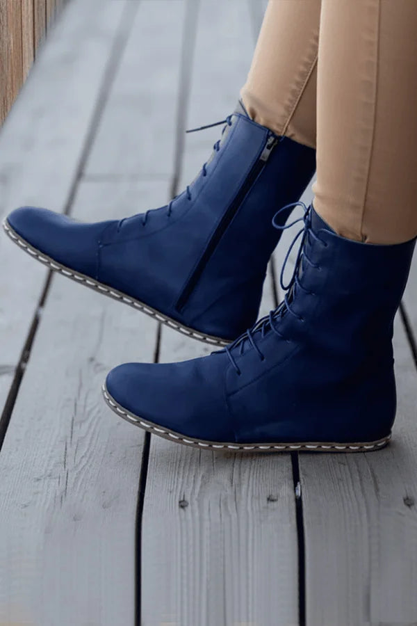 Sardinelli Men's Navy Blue Barefoot High Ankle Boots