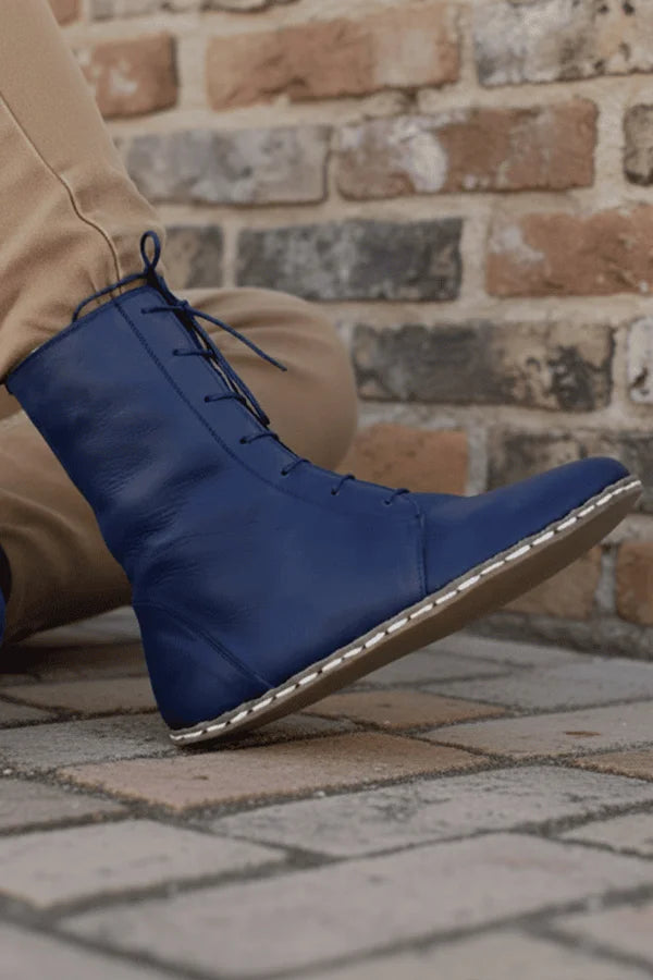 Sardinelli Men's Navy Blue Barefoot High Ankle Boots