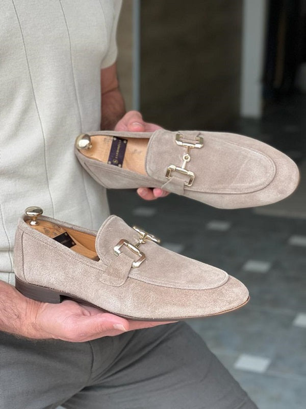 Sardinelli Murcia Beige Suede Loafers