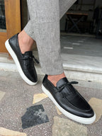 Sardinelli Murcia Kiltie Black Loafers Men