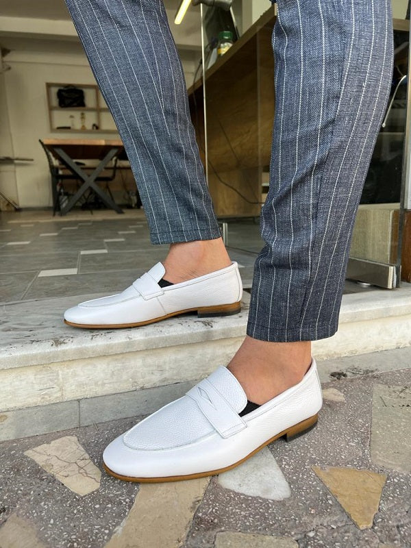 Sardinelli Murcia White Penny Loafers