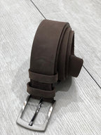 Sardinelli Naples Nubuck Leather Belt – Brown
