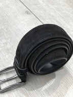 Sardinelli Naples Suede Leather Belt – Black
