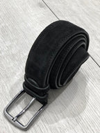 Sardinelli Naples Suede Leather Belt – Black