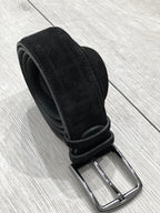 Sardinelli Naples Suede Leather Belt – Black
