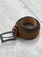 Sardinelli Naples Suede Leather Belt – Tan