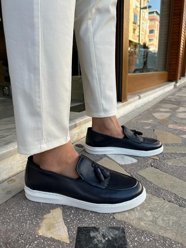 Sardinelli Oviedo Dark Blue Tassel Loafers