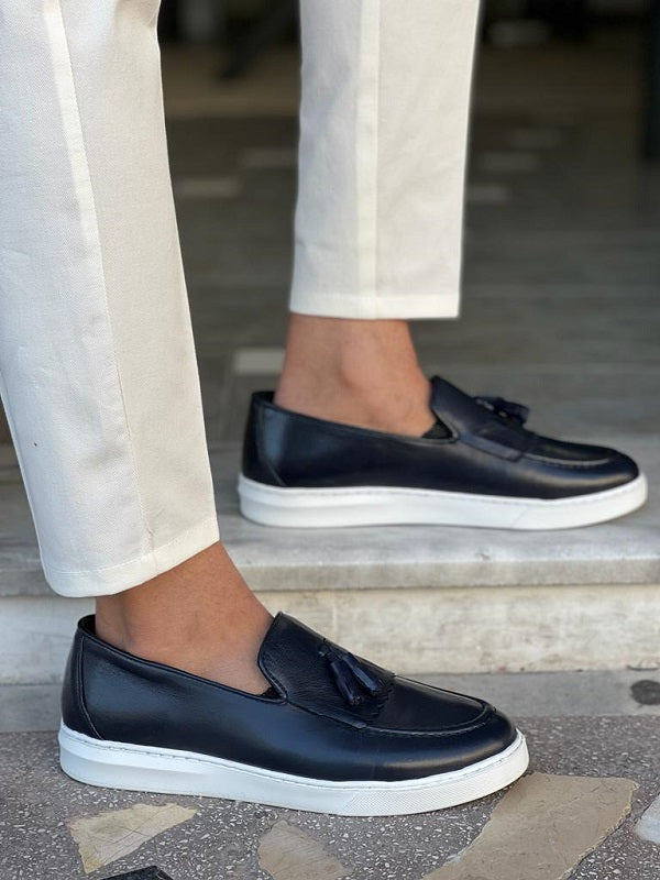 Sardinelli Oviedo Dark Blue Tassel Loafers